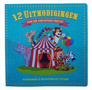 Party Blok Uitnodigingen, Set 12 stuks - 16 x 16 cm