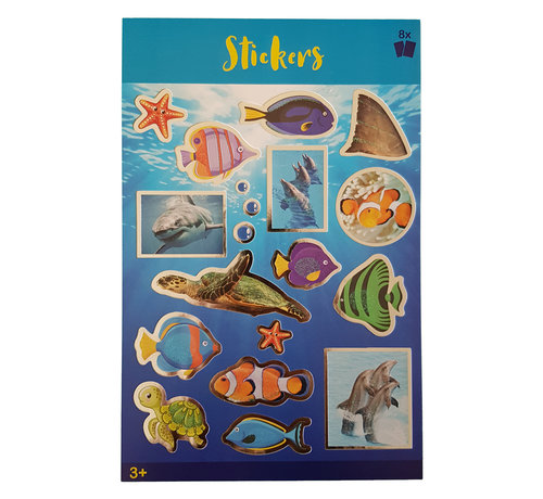 Stickerboek met glitters "Zeewereld"