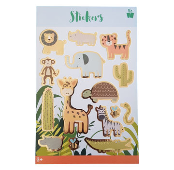 Stickerboek met glitters "Safari"