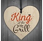 Houten hanger 10x10 cm “King of the grill”