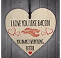 Houten hanger 10x10 cm “Like Bacon”