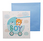 Wenskaart Geboorte Kinderwagen "It's a boy"