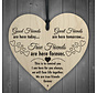 Houten hanger 10x10 cm “Good friends / Great friends”