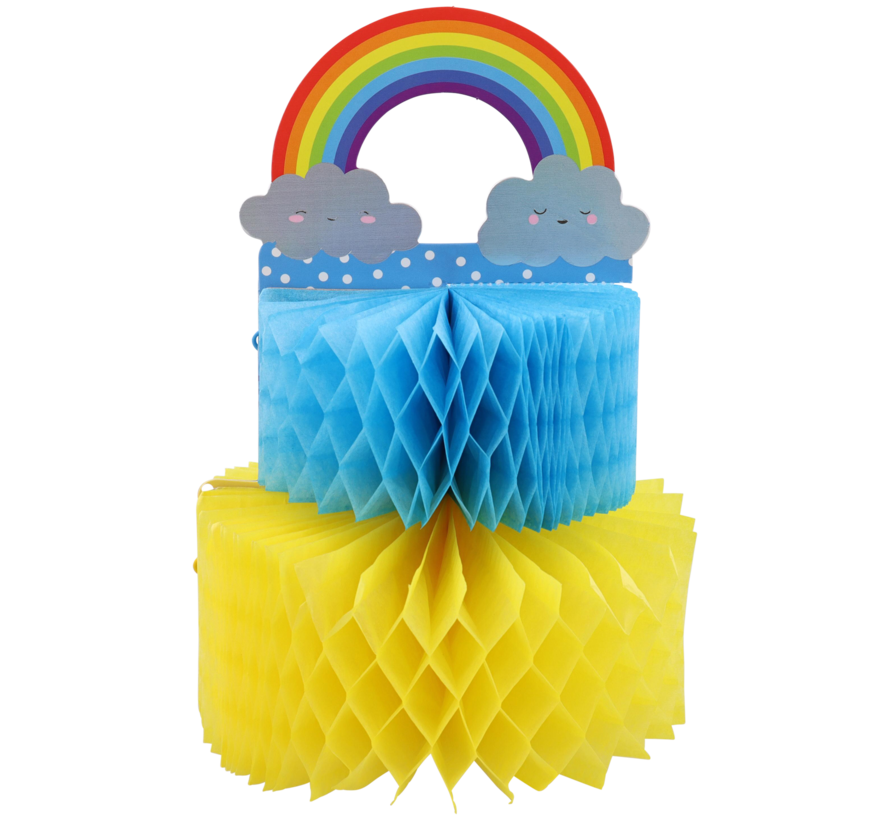 Honeycomb 3D wenskaart "Regenboog"