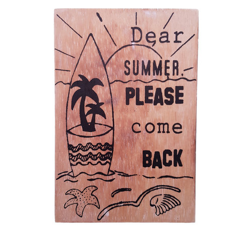 Houten Postkaart "Dear summer"