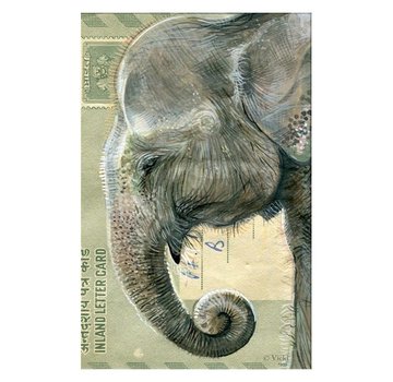 Meander Luxe Kaart met envelop "Olifant" 11,5x17,5cm