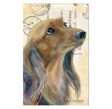 Meander Luxe Kaart met envelop "Hond Teckel langharig" 11,5x17,5cm
