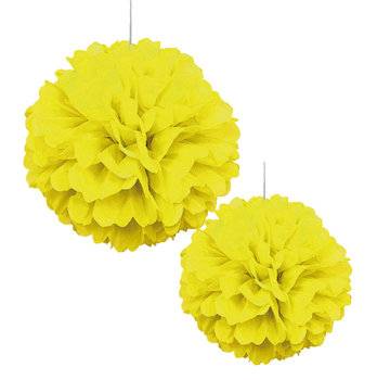 Pompoms Geel 30/40 cm