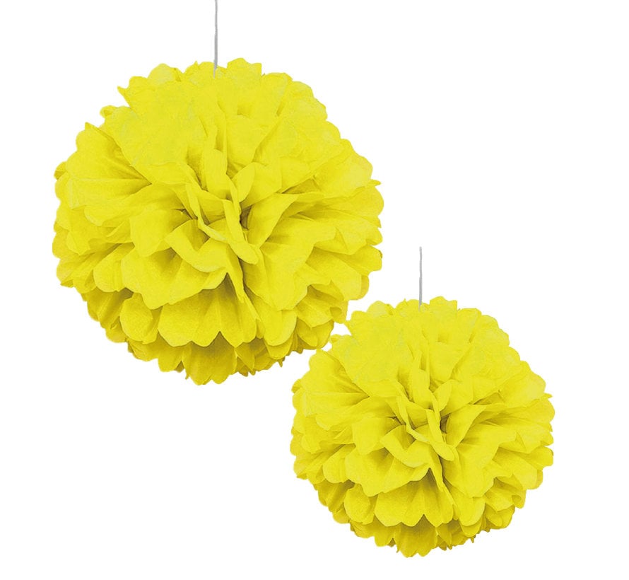 Pompoms Geel 30/40 cm