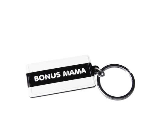 PaperDreams Black & White keyring "Bonus mama"