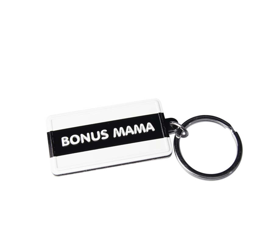 Black & White keyring "Bonus mama"