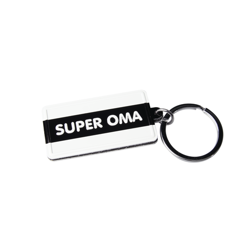 PaperDreams Black & White keyring "Super oma"