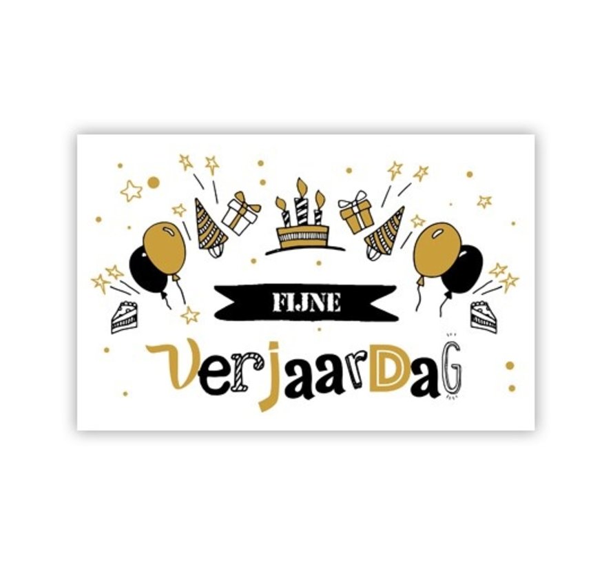 Cadeau Enveloppe "Taart, hoedjes en ballonnen"