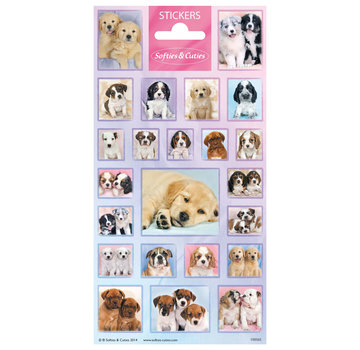 Stickervel Dieren Softies & Cuties "Puppies"