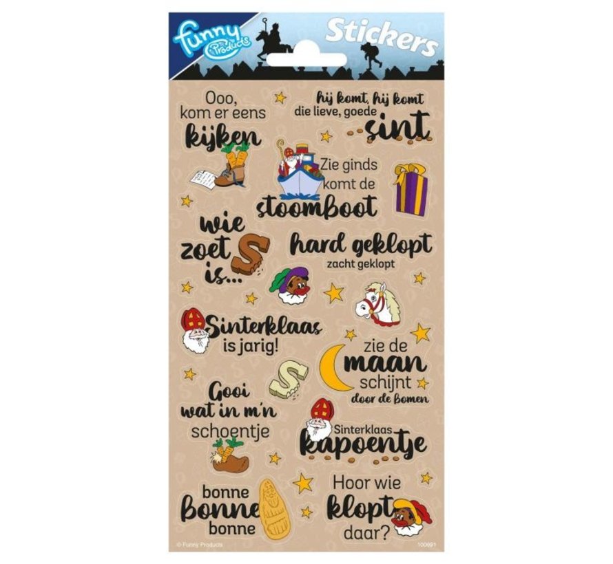 Stickervel Feestdagen Sinterklaas "Ooo kom er eens kijken"