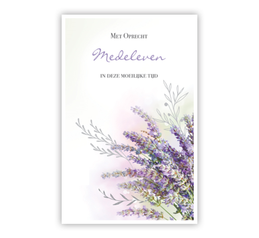 Condoleance kaart "Lavendel"