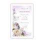 Condoleance kaart "Lila en witte bloemen"