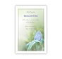 Condoleance kaart "Lila vlinder op blad"