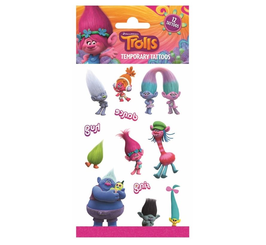 Tijdelijke Tattoo's "Trolls"