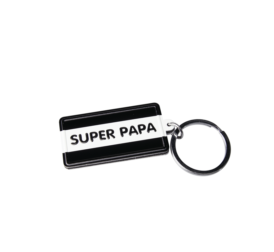 Black & White keyring "Super Papa"