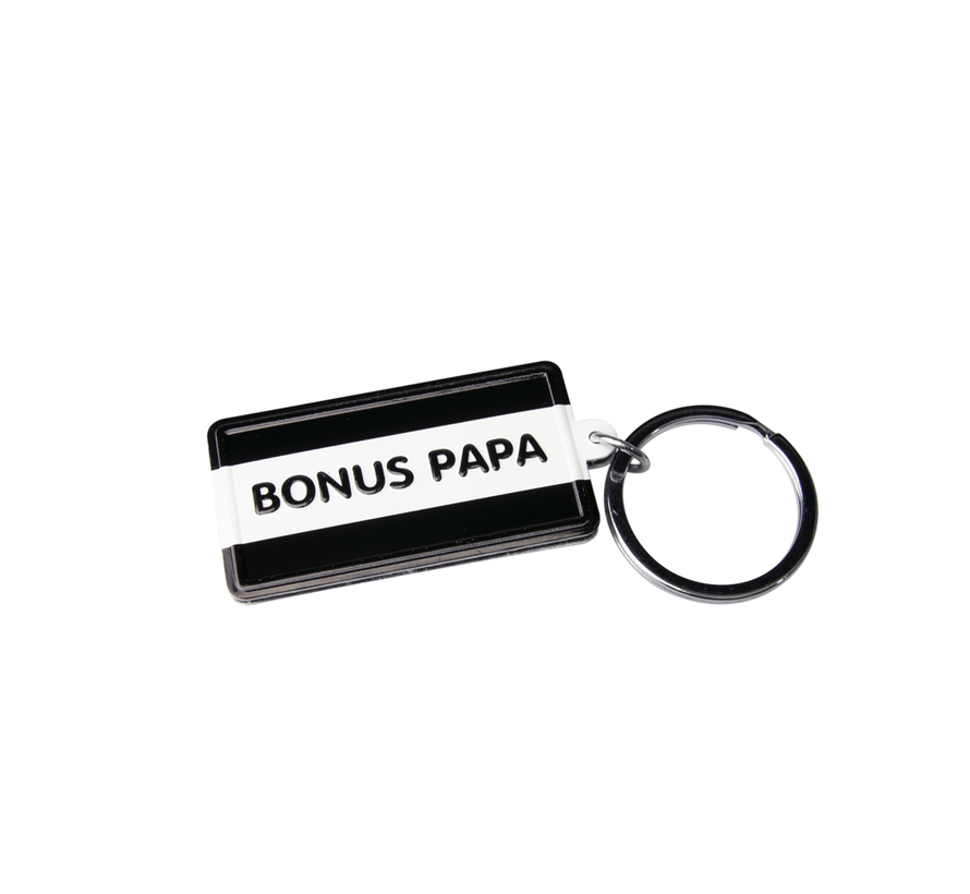 Black & White keyring "Bonus Papa"