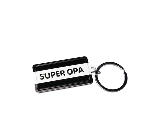 PaperDreams Black & White keyring "Super Opa"