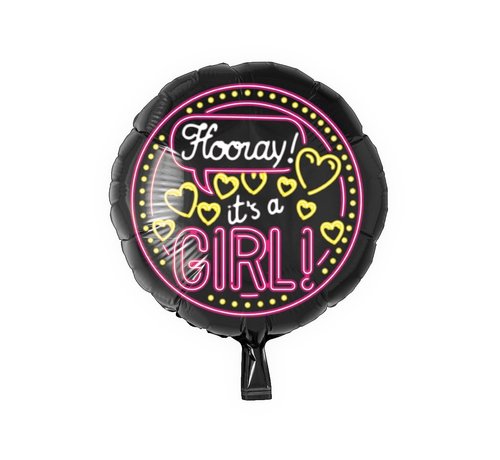 PaperDreams Folieballon Neon "It's a girl" 46x46 cm