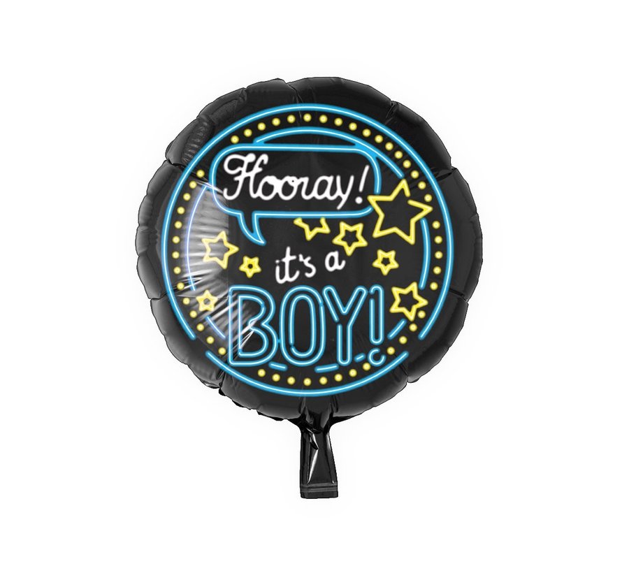 Folieballon Neon "It's a boy" 46x46 cm