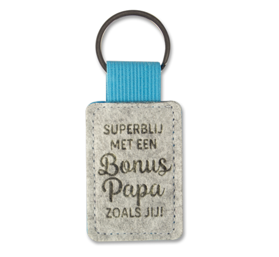 Vilten sleutelhanger "Bonus Papa"