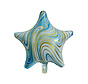 Folieballon Marble Star "Blauw-Goud" 45x45 cm