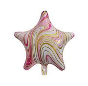 Joni's Winkel Folieballon Marble Star "Roze-Goud" 45x45 cm