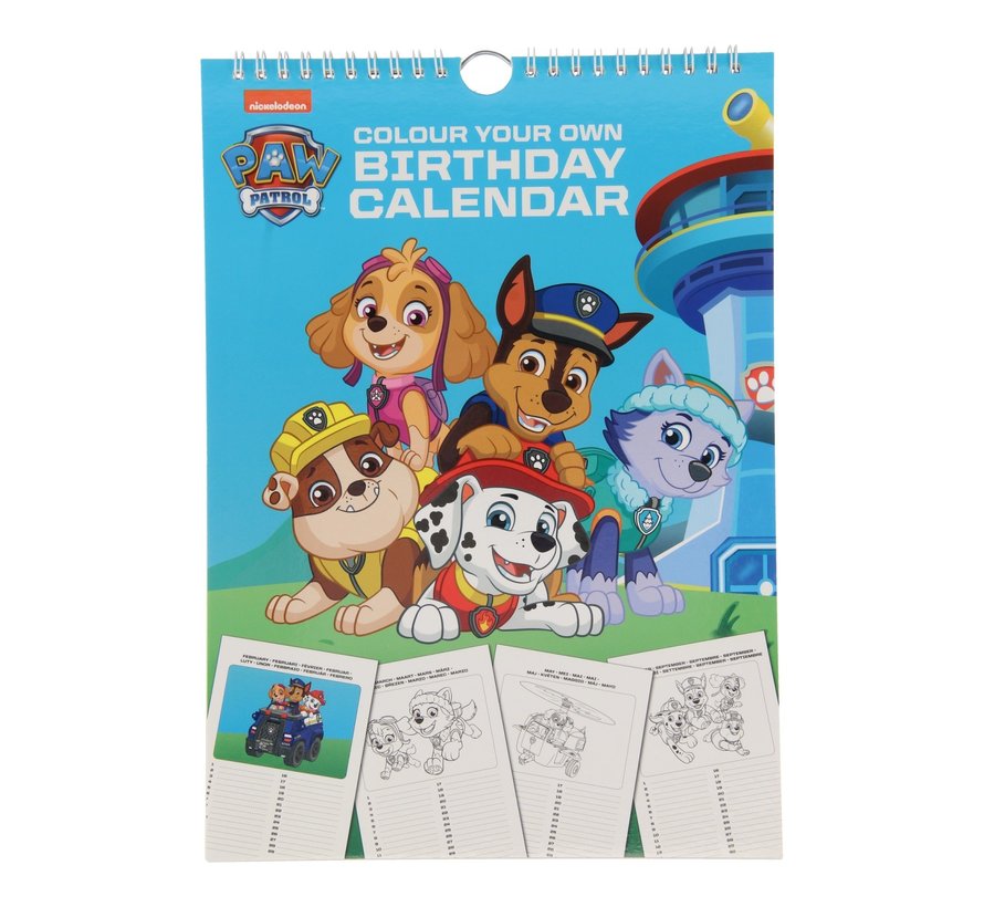 Verjaardagskalender Paw Patrol