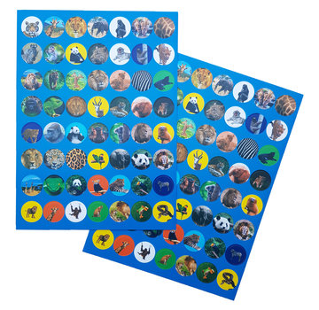 Joni's Winkel Shape Stickers 112 stuks “Wilde dieren"