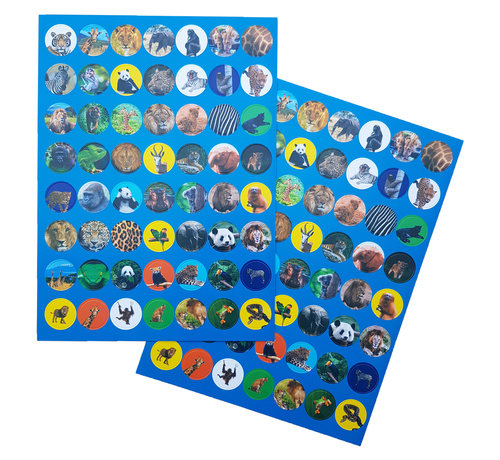 Joni's Winkel Shape Stickers 112 stuks “Wilde dieren"