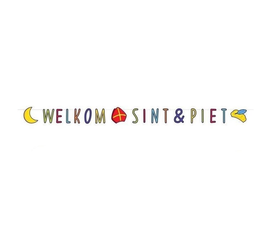 Papieren wenslijn “Welkom Sint & Piet” 2,85m
