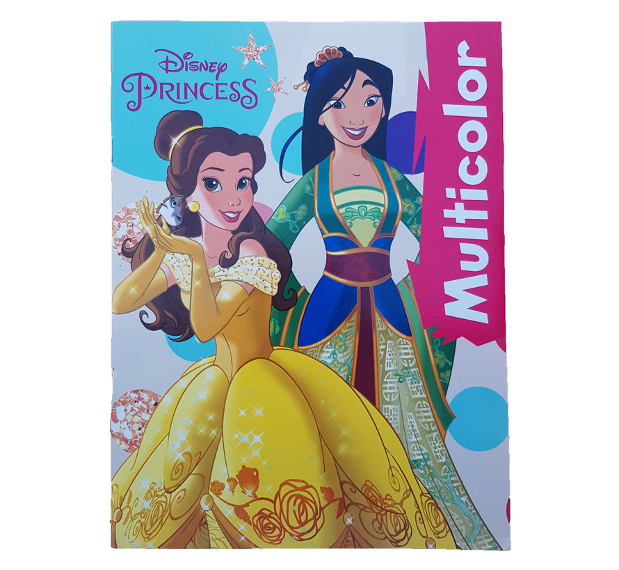 Disney's Princess "Assepoester & Mulan" Kleurboek +/- 16 kleurplaten