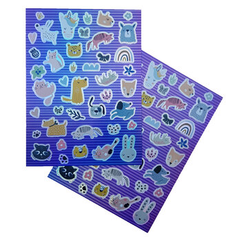 Joni's Winkel Holografische Shape Stickers "Honden & Katten"