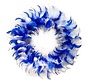 Veren krans 30 cm "Blauw/Wit"