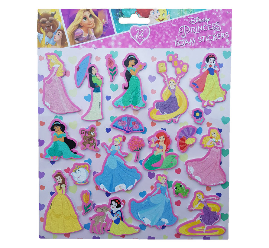 Disney's Princess Foam Stickers +/- 22 Stickers