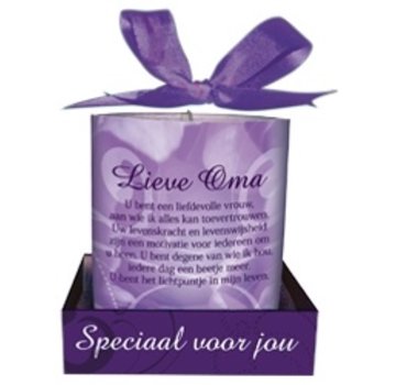 Miko Message candle "Lieve Oma"