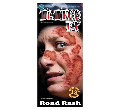 Tinsley Transfers Tinsley Tattoo FX - Trauma Series - Road Rash "Schaafwond"