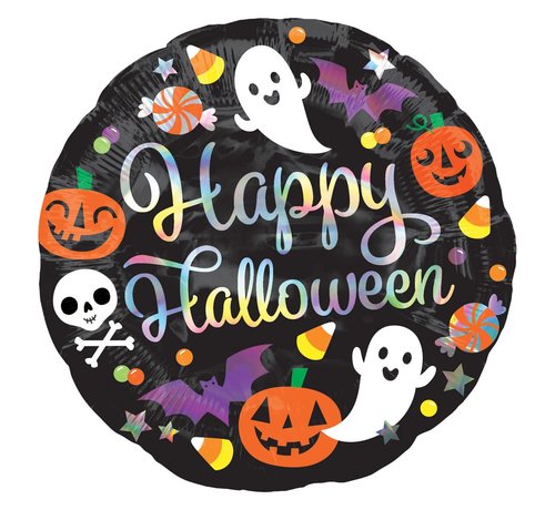 Anagram Standard Shape Folieballon Holografisch Happy Halloween 45 cm