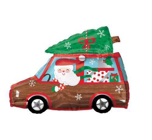 Anagram Standard Shape Folieballon kerst Station Wagon 50 x 38 cm