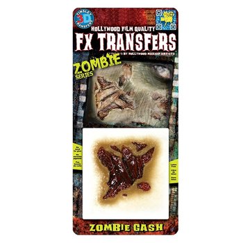 Tinsley Transfers Tinsley Horror 3D Tattoo Zombie Series Zombie Gapende wond ( Zombie Gash )