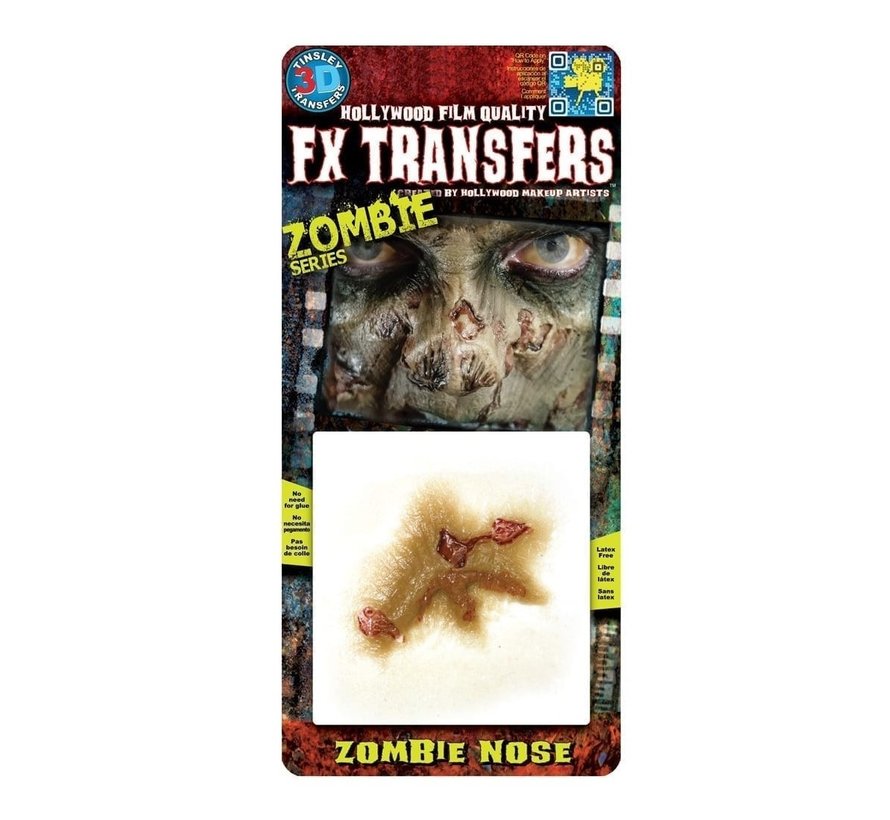 Tinsley Horror 3D Tattoo Zombie Series Zombie Neus ( Zombie Nose )