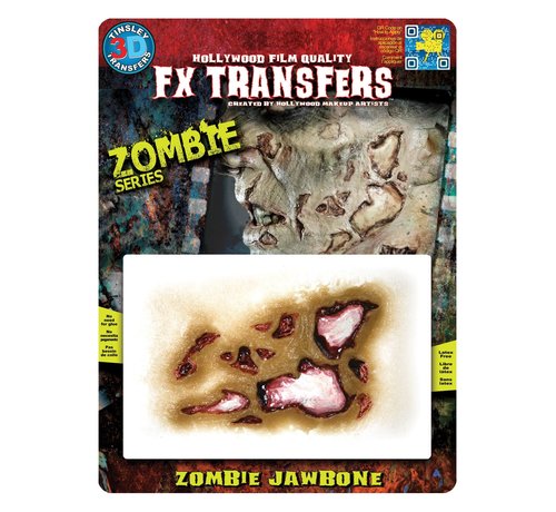 Tinsley Transfers Tinsley Horror 3D Tattoo Zombie Series Zombie Kaak ( Zombie Jaw Bone )