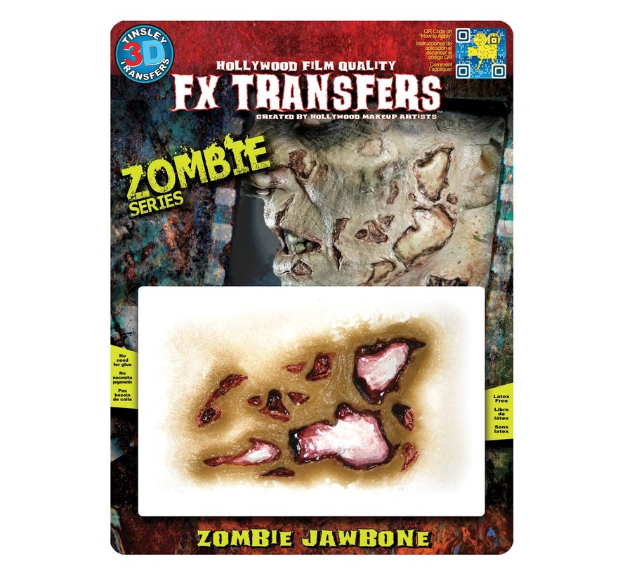 Tinsley Horror 3D Tattoo Zombie Series Zombie Kaak ( Zombie Jaw Bone )