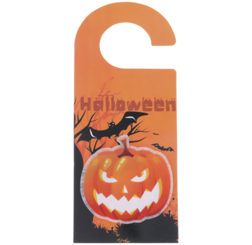 Halloween deurhanger met ledverlichting "Pompoen"