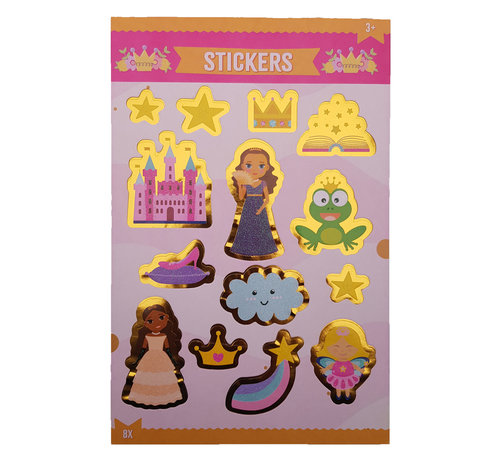 Stickerboek met glitters "Prinsesje"