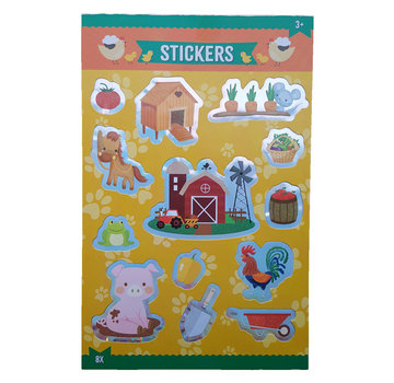 Stickerboek met glitters "Boerderij"